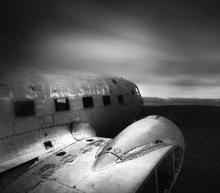 Airplane Wreckage, Iceland - B&W Seascapes/Landscapes Fine Art Series